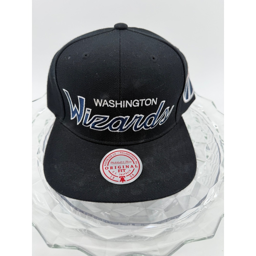 Mitchell & Ness Washington Wizards NBA Team Script 2.0 Snapback Hat Black‎ NEW
